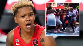 ‘She’s throwing absolute bombs’: WNBA star apologizes as team ‘axes her and teammate’ over wild food truck fight footage (VIDEO)
