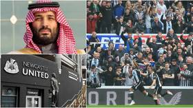 ‘Can’t sportswash human rights’: Poster of murdered Khashoggi paraded at Newcastle stadium before first game under Saudis (PHOTOS)