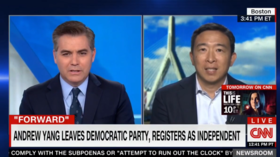 ‘White nationalist talking points’: CNN’s Acosta scolds Andrew Yang for daring to talk to ‘bad person’ Tucker Carlson