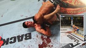 ‘You can smell the blood from here’: UFC fighter suffers grotesque forehead gash… wins fight anyway (GRAPHIC)