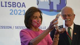 Pelosi receives NATO ‘Women for Peace’ award, jokes about ‘ruling the world’