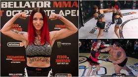 Russian ‘freakshow’ fight queen Mazdyuk – who previously defeated 530-pound man – beaten as she makes Bellator debut in Moscow