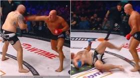 WATCH: Russian MMA icon Fedor Emelianenko claims sensational KO win over US rival Johnson at Bellator homecoming in Moscow (VIDEO)