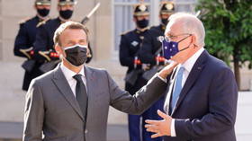 French president tells Australian leader it’s up to Canberra to repair relations after AUKUS deal damaged trust