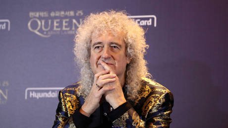 FILE PHOTO. Brian May attends a news conference ahead of the 2020 Rhapsody Tour. ©Chung Sung-Jun / Pool via REUTERS