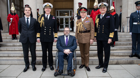 Admiral Sir Tony Radakin (second from left) took over as Chief of Defence Staff on November 30, 2021