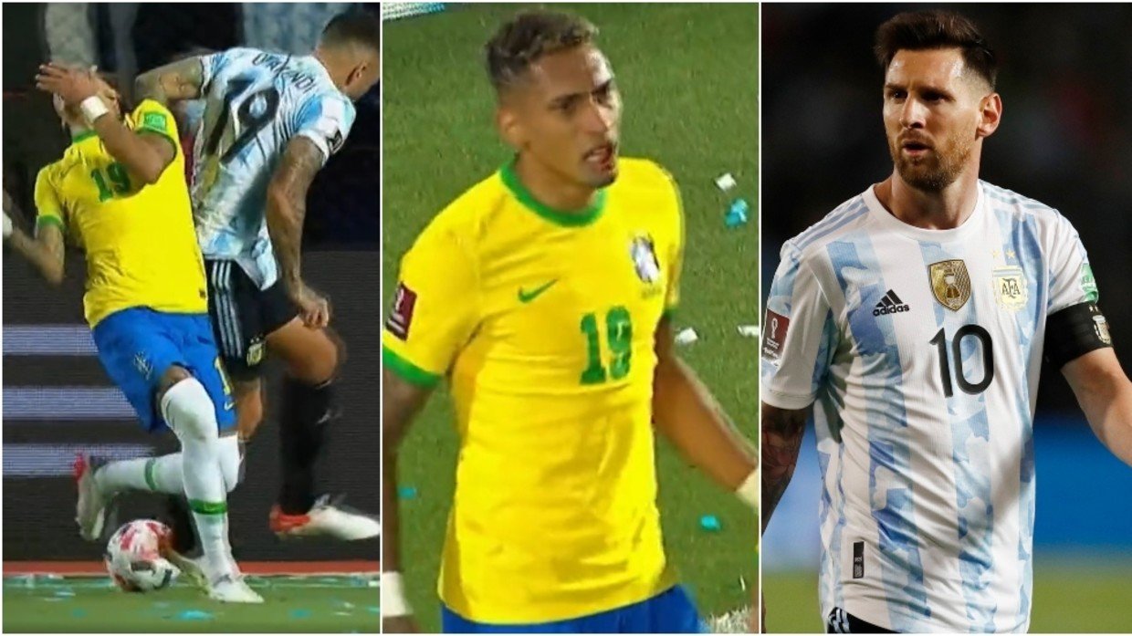 Outrage after Argentina defender leaves Brazil rival bloodied as Messi and Co seal World Cup spot (VIDEO) — RT Sport News