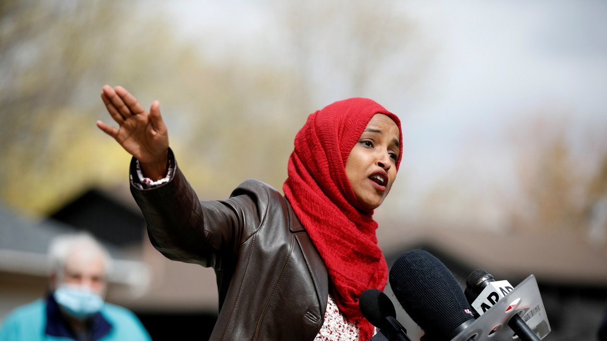 FILE PHOTO: US Representative Ilhan Omar.