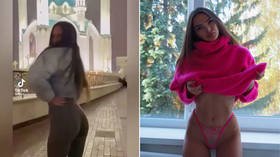 Outrage as Russian 'Only Fans' model shakes her booty in front of mosque