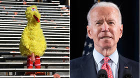 ‘From one puppet to another’: Biden cheering Sesame Street’s Big Bird on Covid jab raises eyebrows