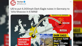 UK tabloid cheers US hypersonic nukes in Germany, shows mushroom cloud over Moscow