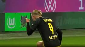 ‘Why we love football’: Dortmund ace Haaland trolled by female fan in hilarious scenes after scoring