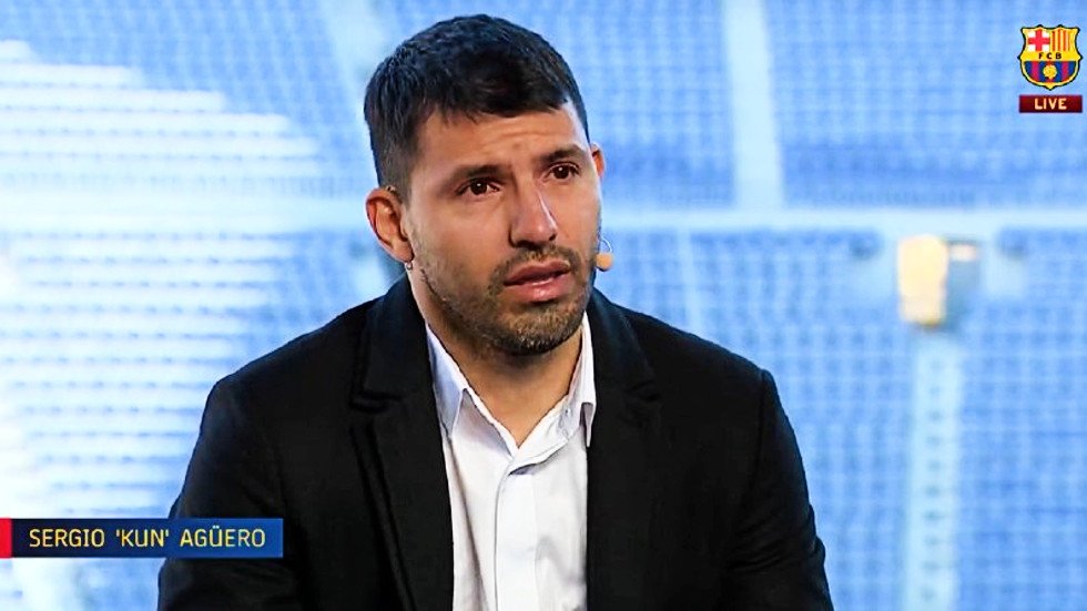 Barcelona star Aguero breaks down as he confirms retirement at 33 with ...