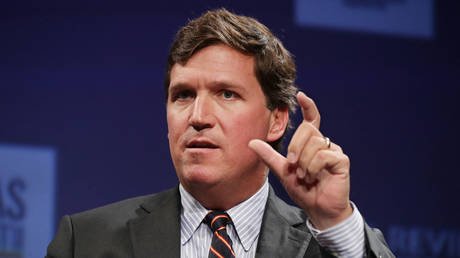 Tucker Carlson at the National Review Institute's 'Ideas Summit' in Washington, DC. March 29, 2019. © AFP / Getty Images / Chip Somodevilla