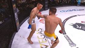 ‘Finish of the year’: Bellator champ Pettis starches rival with sensational backfist KO (VIDEO)