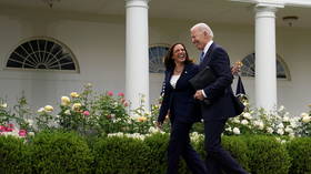 Biden slips below Harris in latest poll