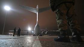 Russian peacekeepers depart for Kazakhstan (VIDEO)