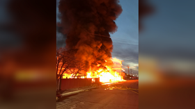 WATCH California firefighters battle massive blaze