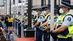 Protesters arrested trying to pass parliament barricade