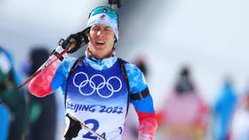 Sympathy for apologetic Russian biathlete after gold goes begging