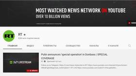 YouTube blocks RT, Sputnik channels in EU