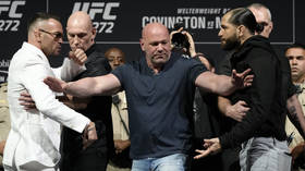 UFC rivals Masvidal & Covington clash in fiery press conference (VIDEO)
