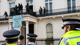 Eight arrested over protest at mansion linked to Russian oligarch