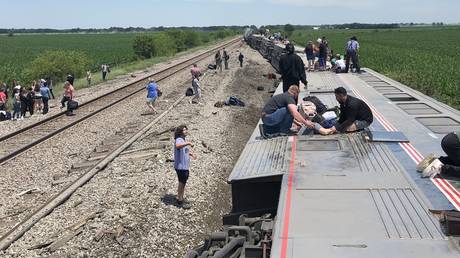 An Amtrak train derailed in Missouri on June 27, 2022