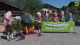 OXFAM activists hold protest amid G7 summit in Bavaria