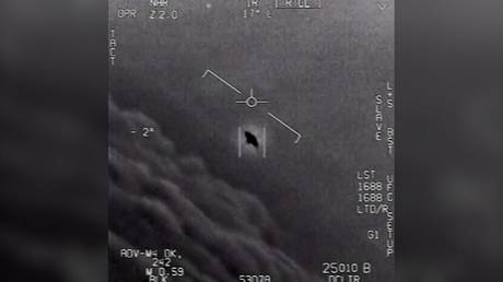 FILE PHOTO: An unidentified object reportedly tracked by a US Navy F/A-18