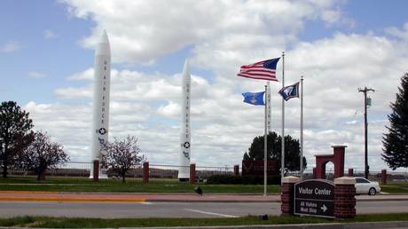 FILE PHOTO: Missiles on display at the main gate of F.E. Warren Air Force Base in Wyoming, May 13, 2005 © AP / Robert W. Black