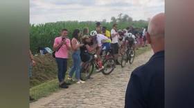 Tour de France star breaks neck in brutal fan collision (VIDEO)