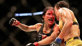 Ex-UFC women's champion rushed to hospital after losing chunk of forehead (VIDEO)