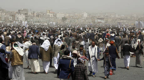 File photo: Houthi Yemenis celebrate the Shia holiday of Eid Al-Ghadir in Sanaa, Yemen on July 17, 2022.