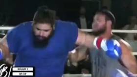 ‘Iranian Hulk’ humiliated in boxing debut (VIDEO)