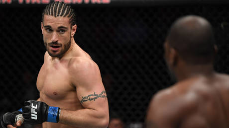 Theodorou in action in 2019. © Jeff Bottari / Zuffa LLC via Getty Images