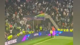 French fans rip down LGBTQ flag in Champions League clash (VIDEO)