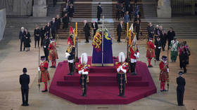 Royal Guard collapses near Queen’s coffin