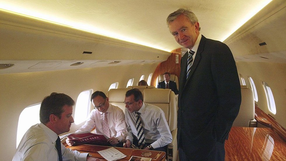 LVMH CEO Bernard Arnault recently sold his private aircraft so no