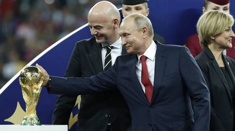 Putin was present for the World Cup final in Moscow four years ago.