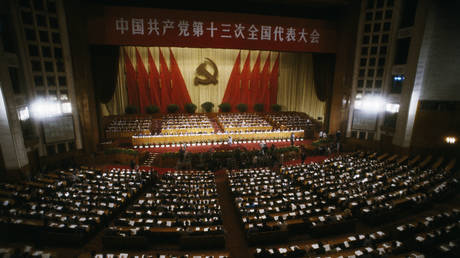 FILE PHOTO: 13th Communist Party congress inside the Great Hall of the People.