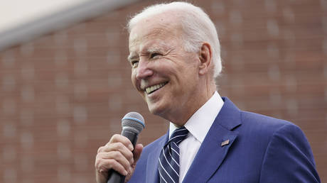 Joe Biden speaks at Irvine Valley Community College in Irvine, California, October 14, 2022