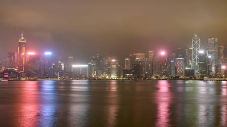 A view of the Hong Kong skyline