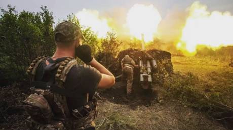 FILE PHOTO: A Ukrainian artillery unit conducts exercises at an undisclosed location in Ukraine.