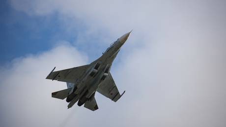 FILE PHOTO. A Russian Su-27 fighter jet.