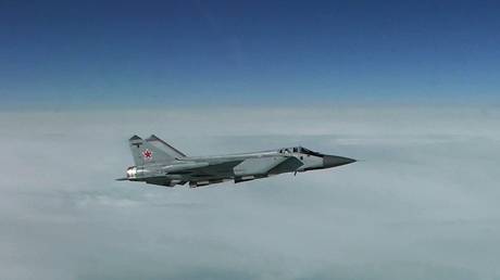 FILE PHOTO. A Russian MiG-31 interceptor.