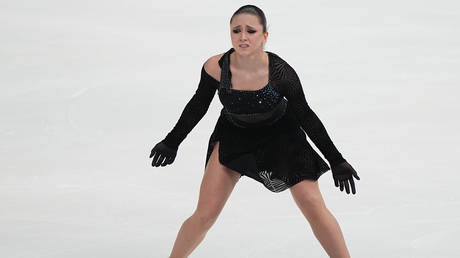 Valieva performed in Russia as she and her compatriots are banned from international events.
