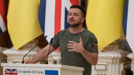 Vladimir Zelensky in August, 2022