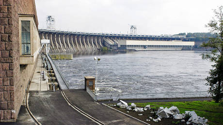 FILE PHOTO: DnieproGes is the oldest hydroelectric station on the Dnieper River.