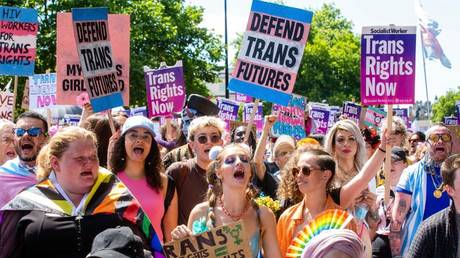 London Trans + Pride march, July, 2022